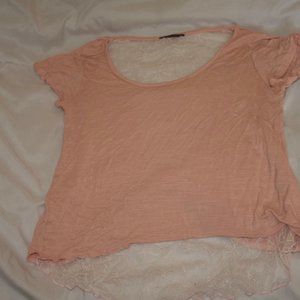 Pink Formal Top with Lace Back